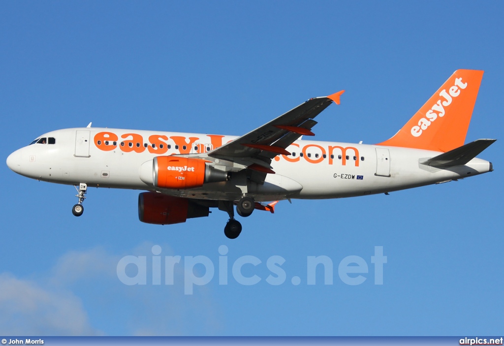 G-EZDW, Airbus A319-100, easyJet