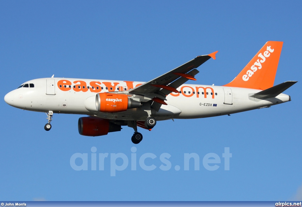 G-EZDX, Airbus A319-100, easyJet