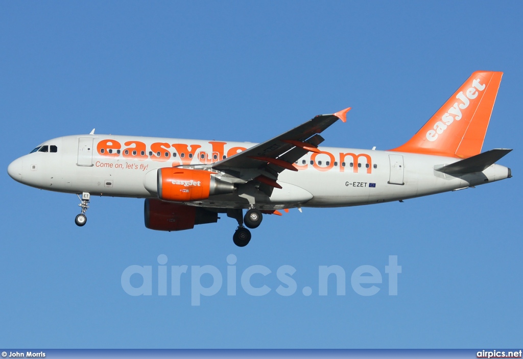 G-EZET, Airbus A319-100, easyJet