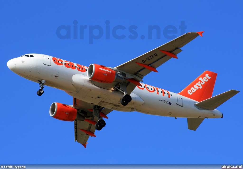 G-EZFG, Airbus A319-100, easyJet