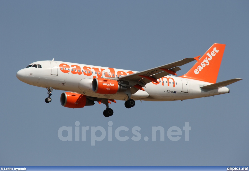 G-EZFH, Airbus A319-100, easyJet