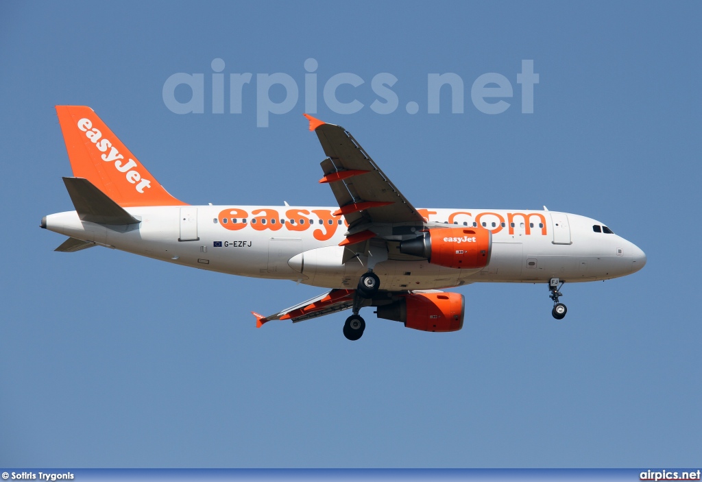 G-EZFJ, Airbus A319-100, easyJet