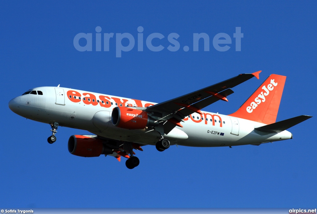 G-EZFM, Airbus A319-100, easyJet