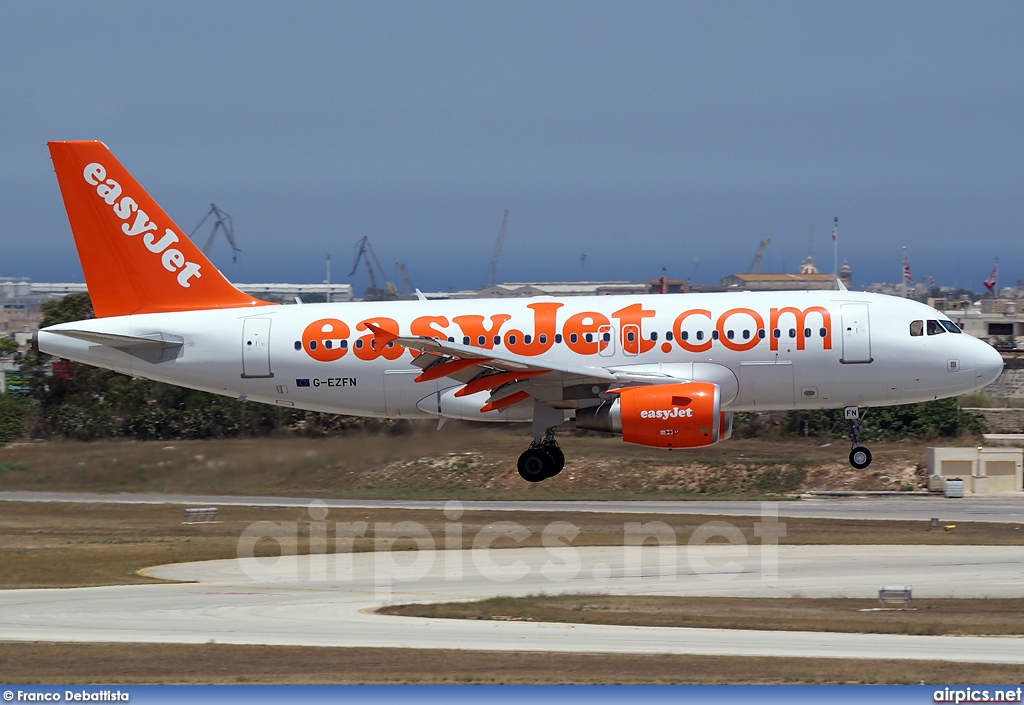 G-EZFN, Airbus A319-100, easyJet