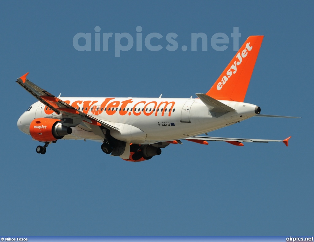 G-EZFS, Airbus A319-100, easyJet