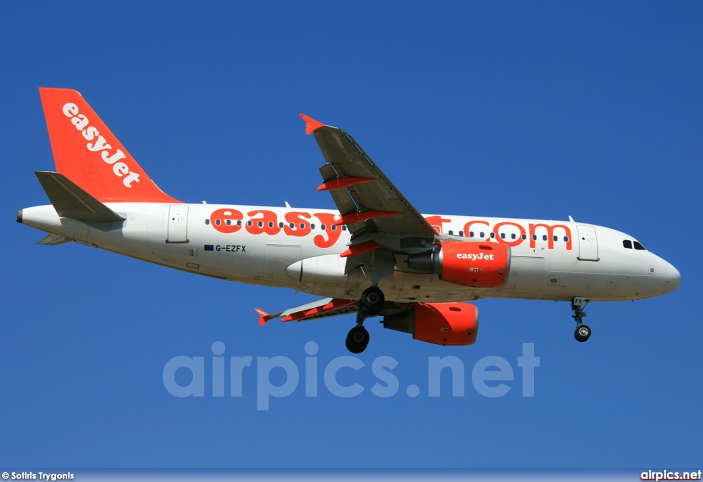 G-EZFX, Airbus A319-100, easyJet