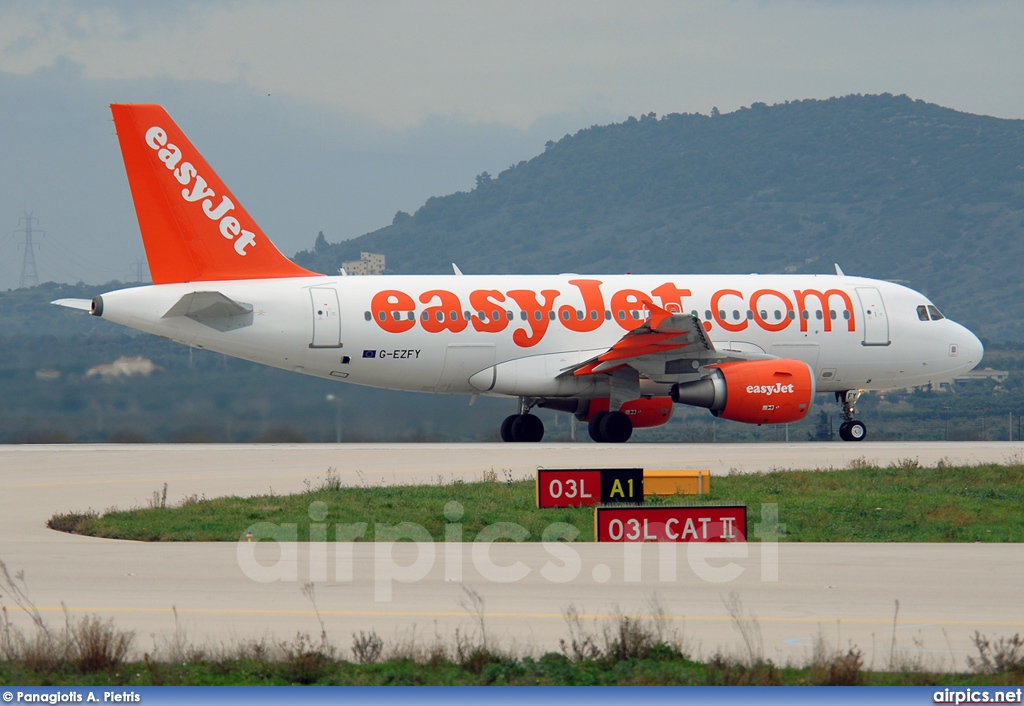G-EZFY, Airbus A319-100, easyJet