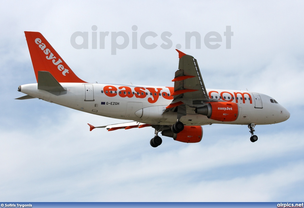 G-EZGH, Airbus A319-100, easyJet