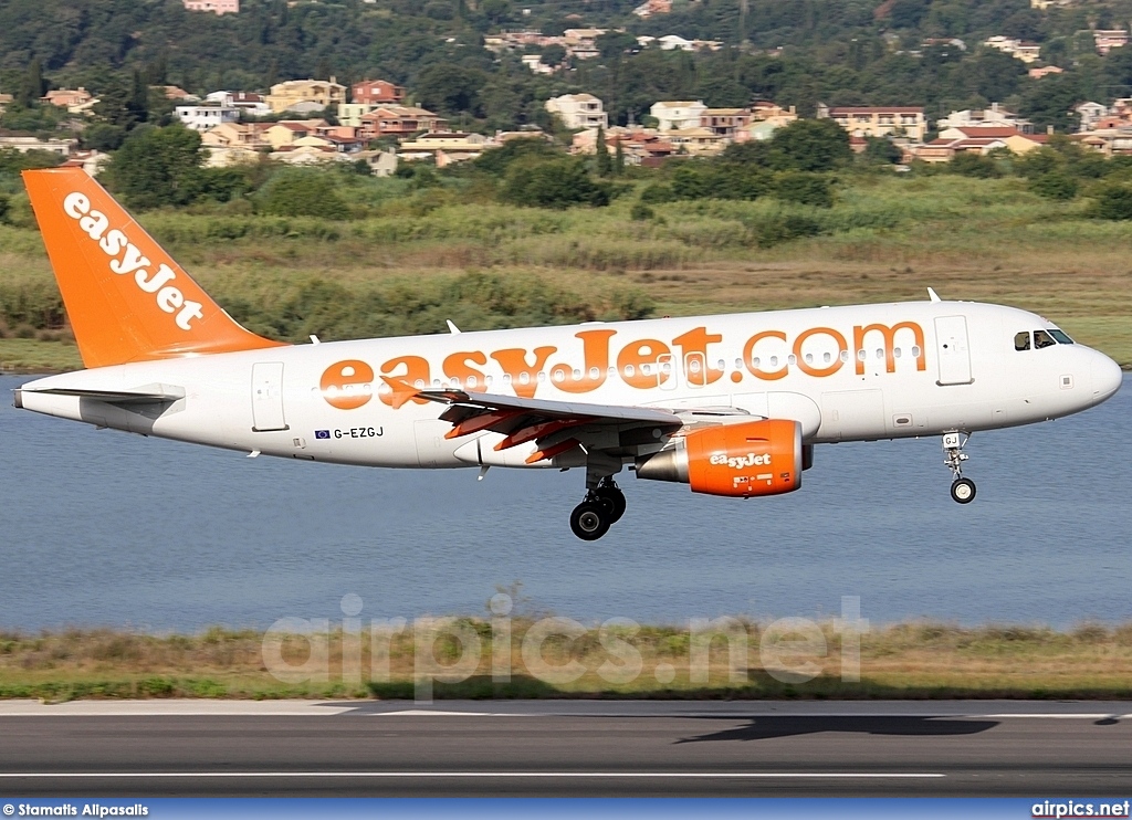 G-EZGJ, Airbus A319-100, easyJet