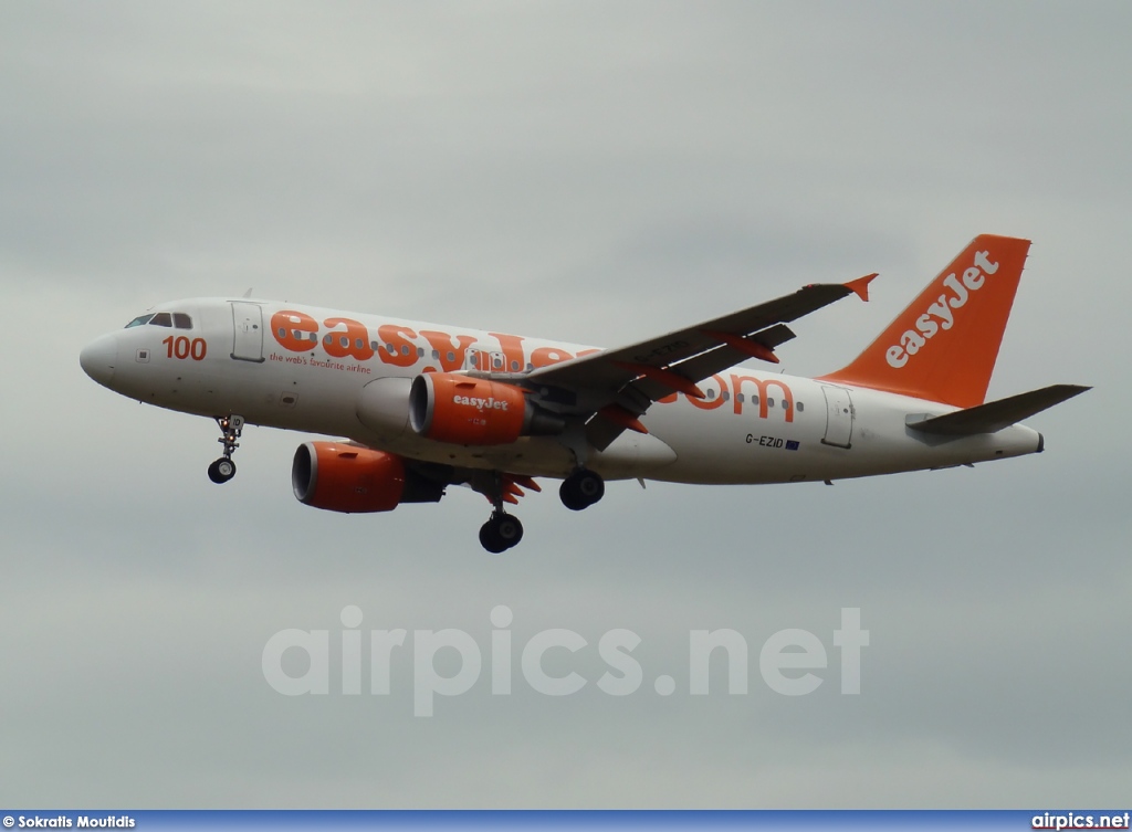 G-EZID, Airbus A319-100, easyJet