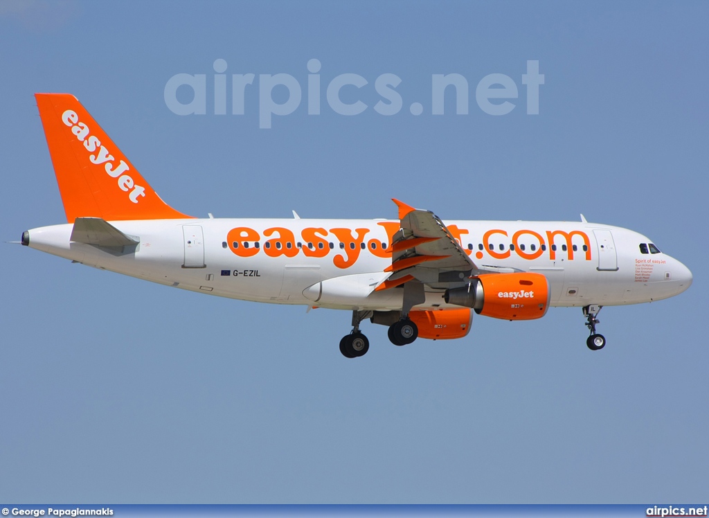 G-EZIL, Airbus A319-100, easyJet