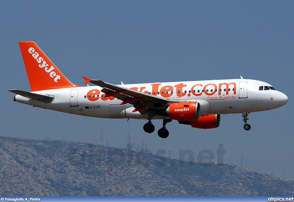 G-EZIP, Airbus A319-100, easyJet