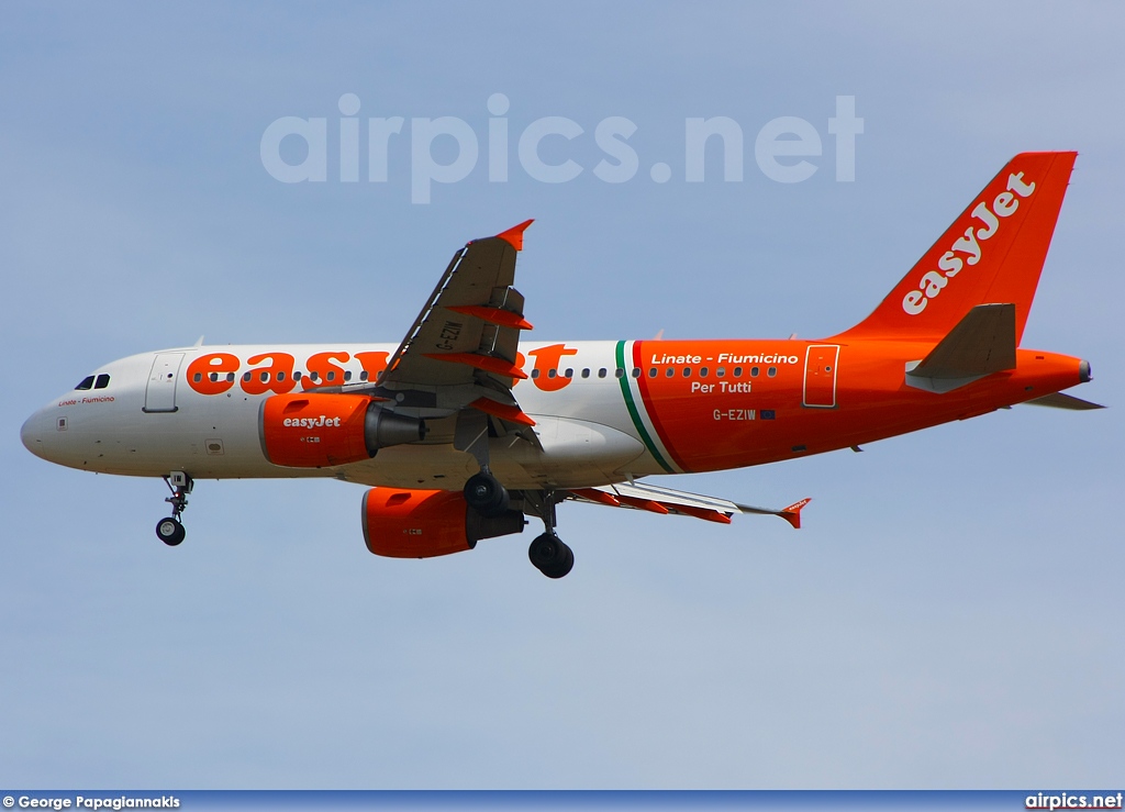 G-EZIW, Airbus A319-100, easyJet