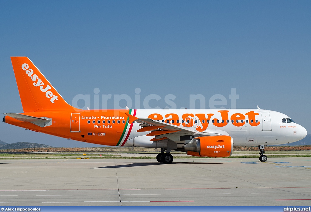 G-EZIW, Airbus A319-100, easyJet