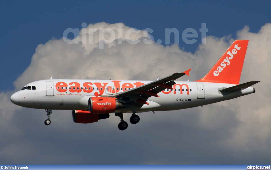 G-EZPG, Airbus A319-100, easyJet