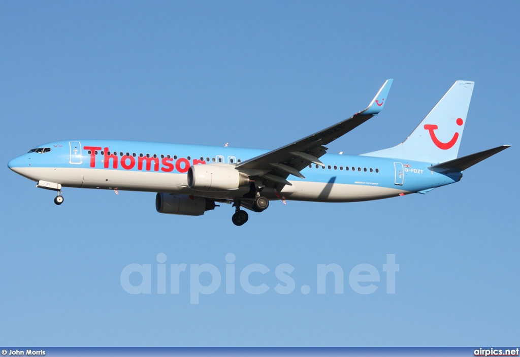 G-FDZT, Boeing 737-800, Thomson Airways