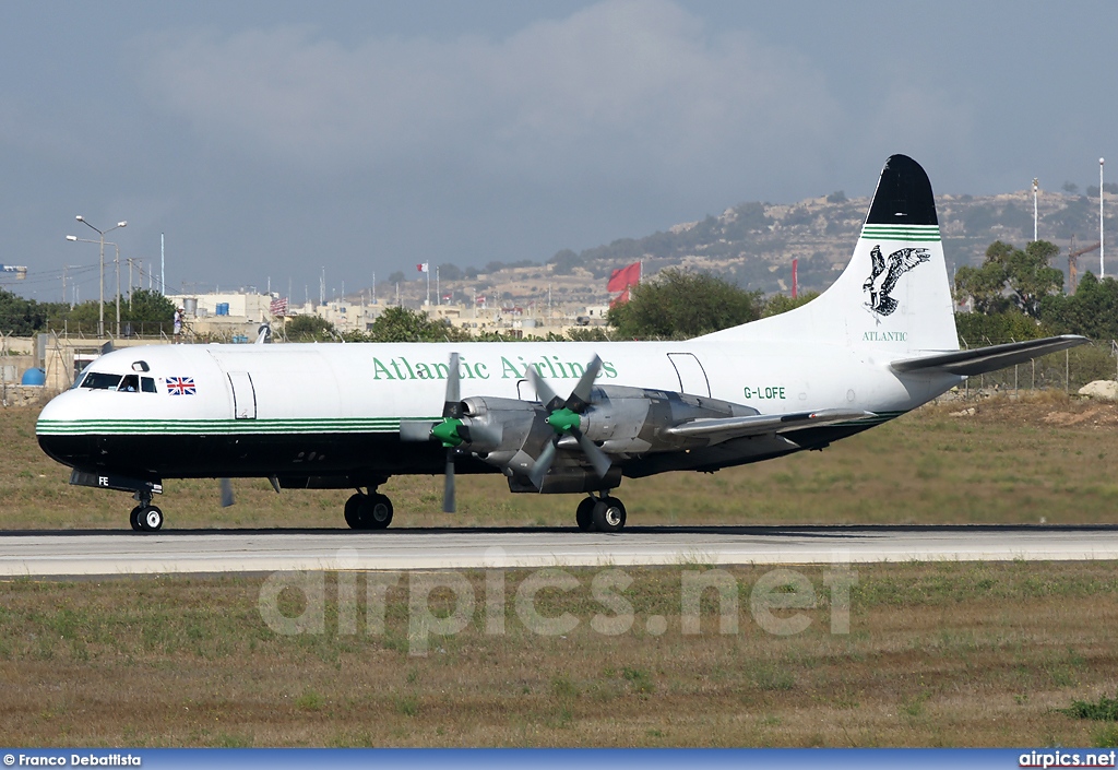 G-LOFE, Lockheed L-188C(F) Electra, Atlantic Airlines (UK)