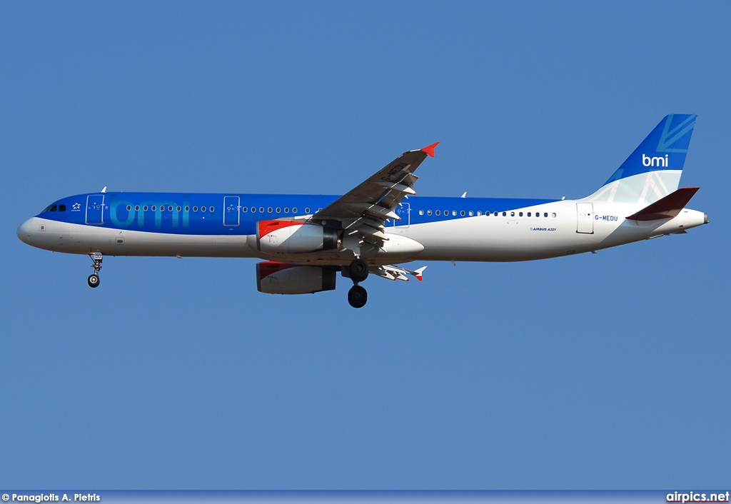 G-MEDU, Airbus A321-200, bmi