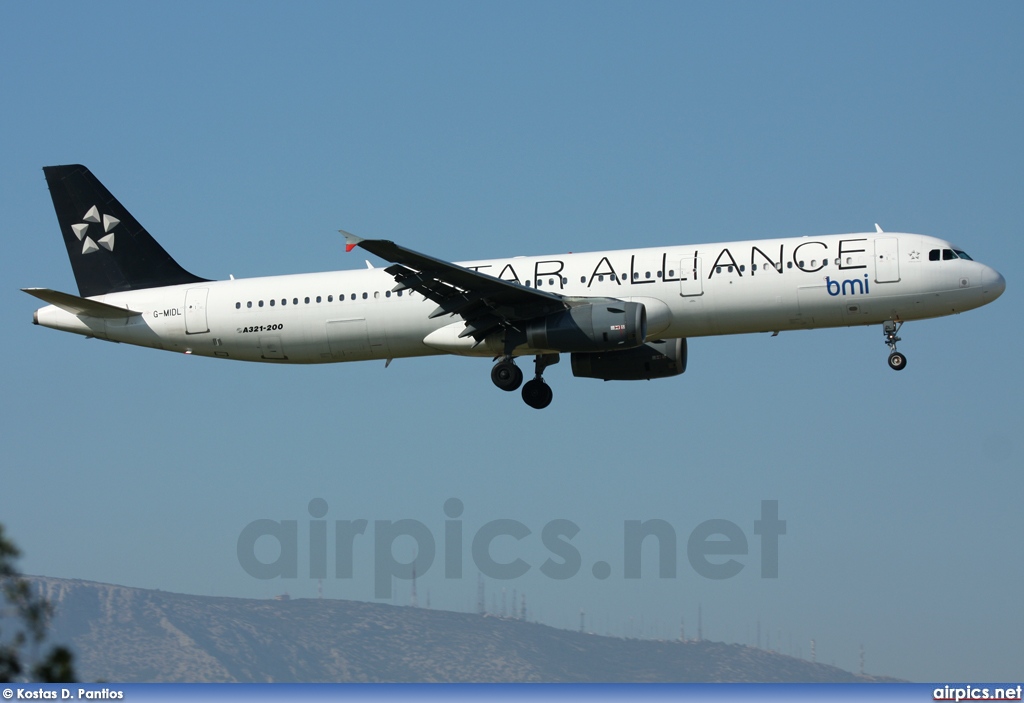 G-MIDL, Airbus A321-200, bmi