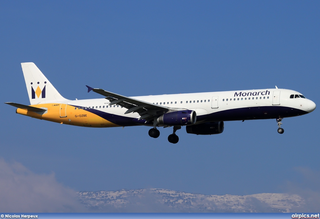 G-OZBE, Airbus A321-200, Monarch Airlines