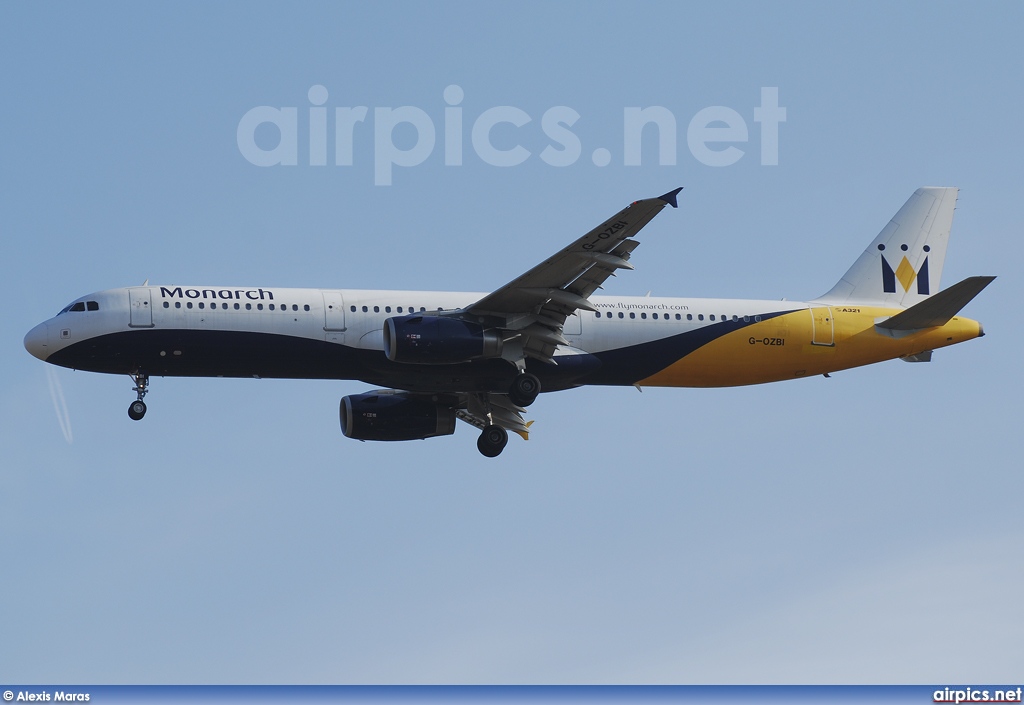 G-OZBI, Airbus A321-200, Monarch Airlines