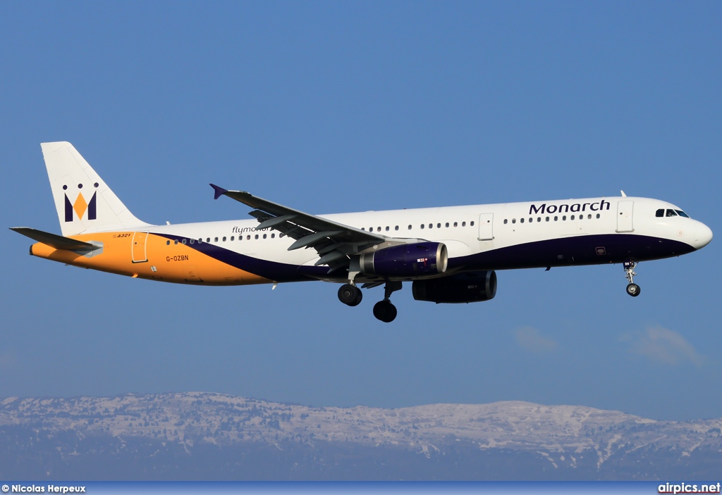 G-OZBN, Airbus A321-200, Monarch Airlines