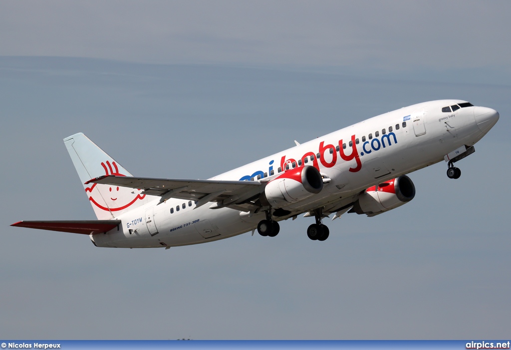 G-TOYM, Boeing 737-300, bmibaby