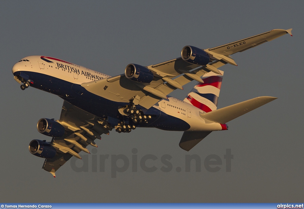 G-XLEG, Airbus A380-800, British Airways