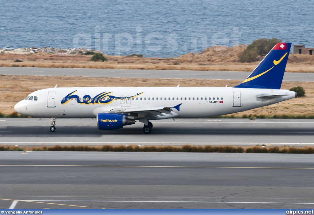 HB-JIY, Airbus A320-200, Hello