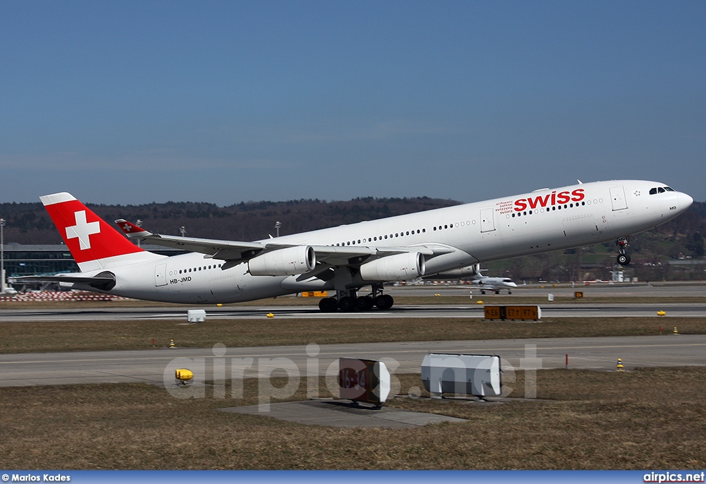 HB-JMD, Airbus A340-300, Swiss International Air Lines