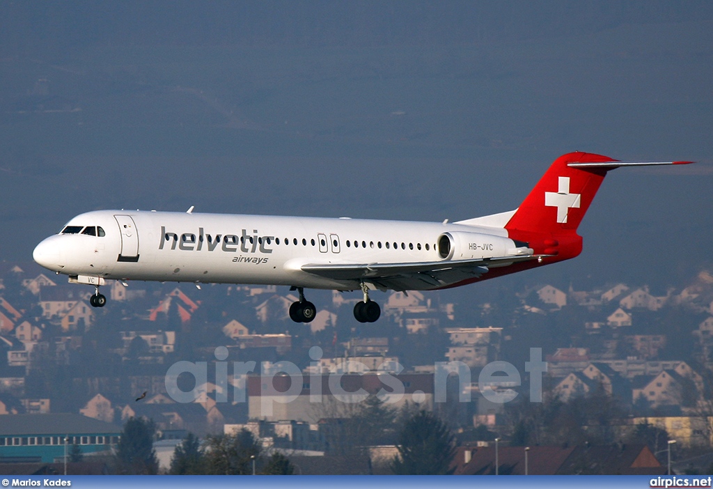 HB-JVC, Fokker F100, Helvetic Airways