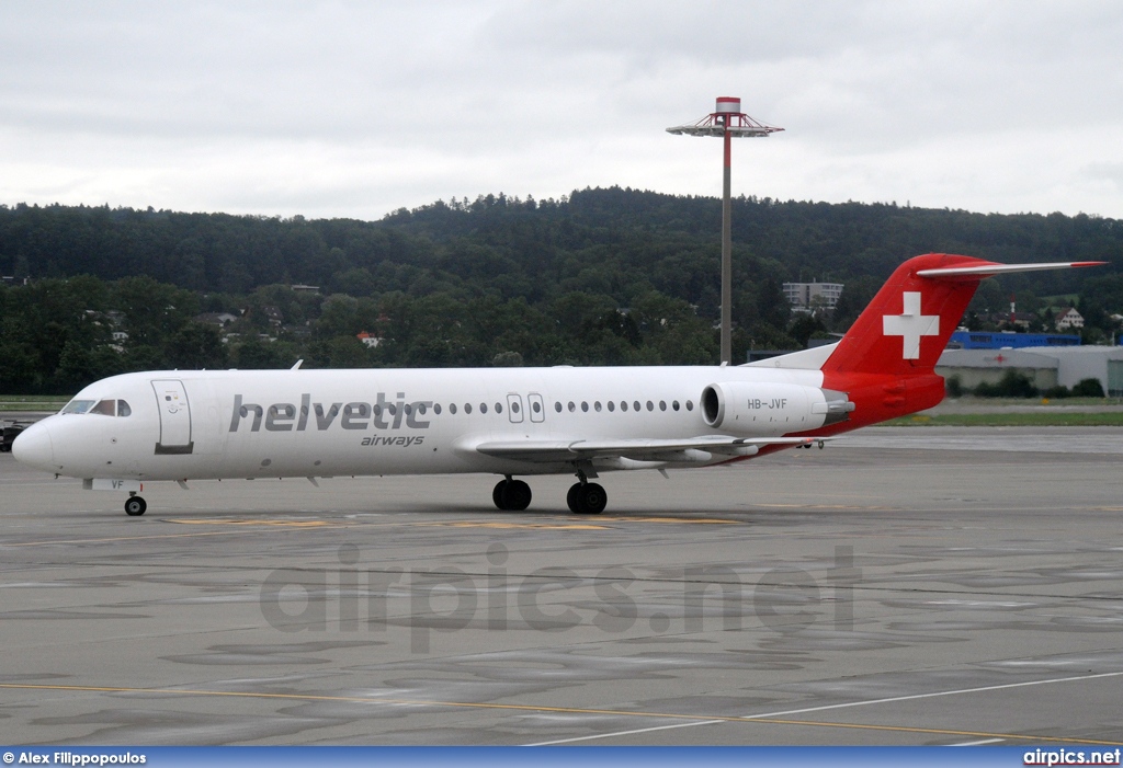 HB-JVF, Fokker F100, Helvetic Airways