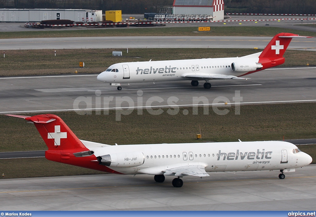 HB-JVF, Fokker F100, Helvetic Airways