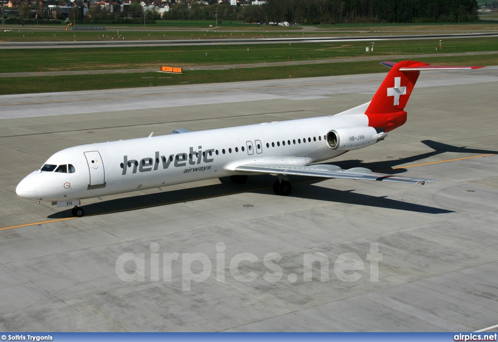 HB-JVH, Fokker F100, Helvetic Airways