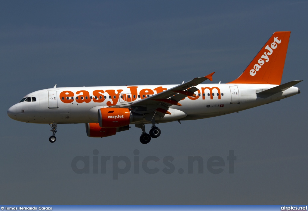 HB-JZJ, Airbus A319-100, easyJet Switzerland