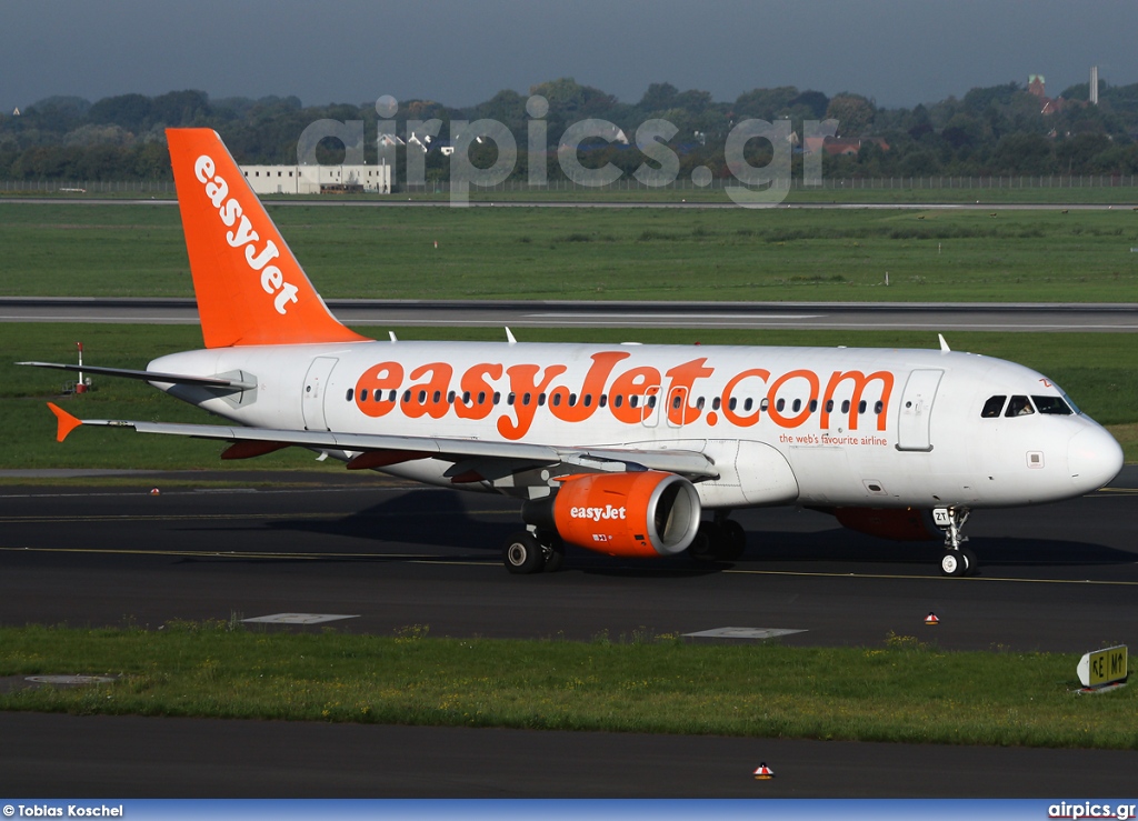 HB-JZT, Airbus A319-100, easyJet