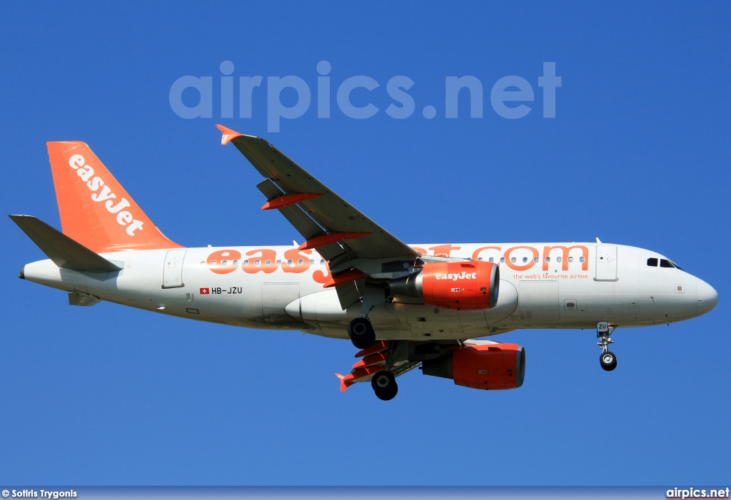 HB-JZU, Airbus A319-100, easyJet Switzerland