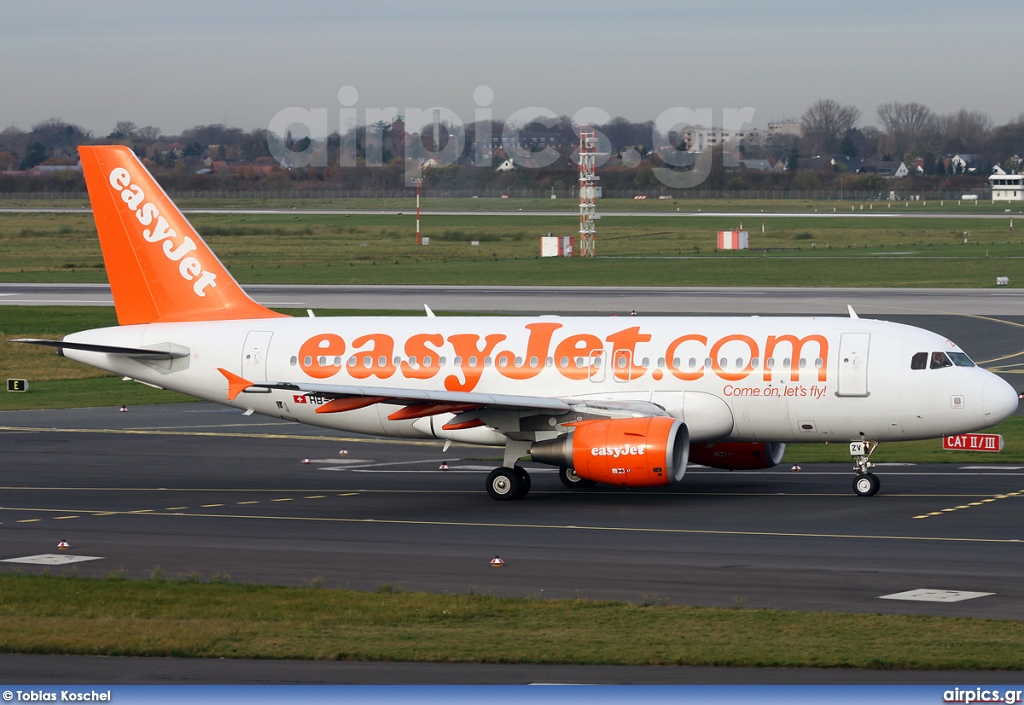 HB-JZV, Airbus A319-100, easyJet Switzerland