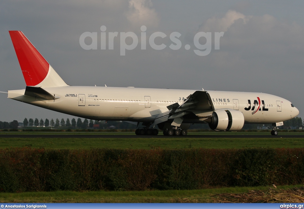 JA705J, Boeing 777-200ER, Japan Airlines