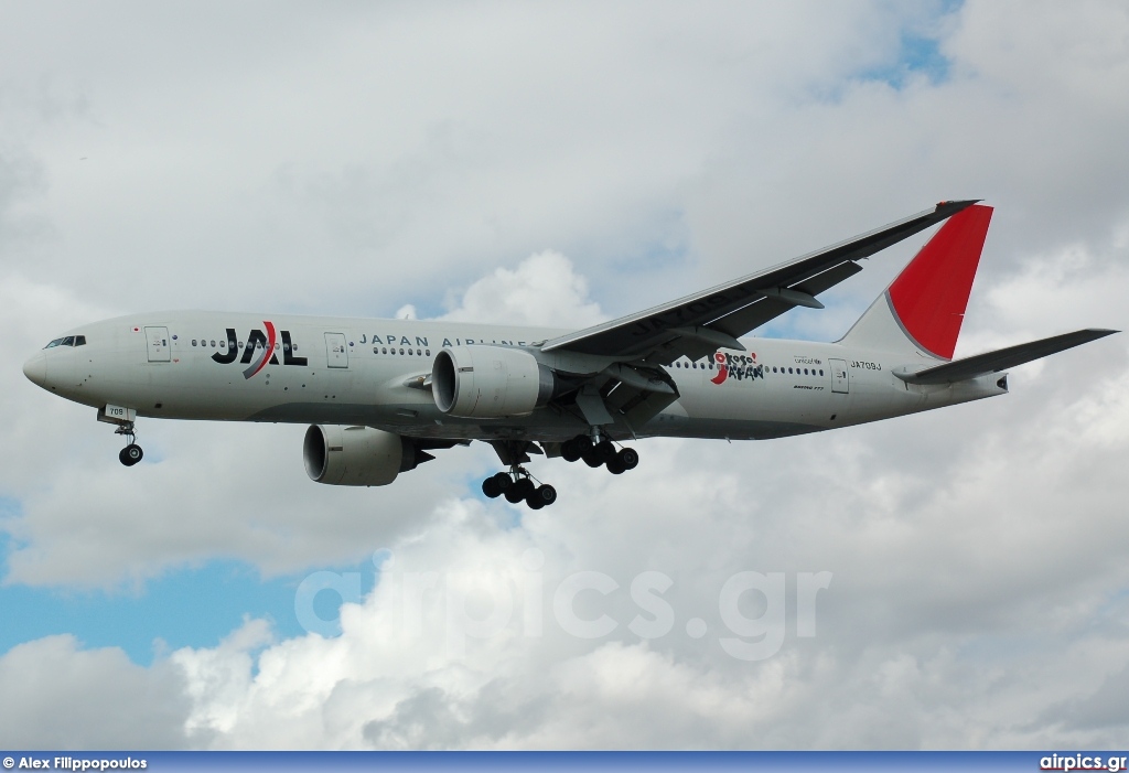 JA709J, Boeing 777-200ER, Japan Airlines