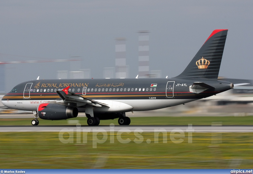 JY-AYL, Airbus A319-100, Royal Jordanian