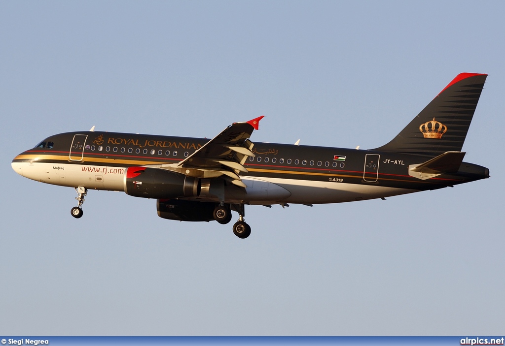 JY-AYL, Airbus A319-100, Royal Jordanian