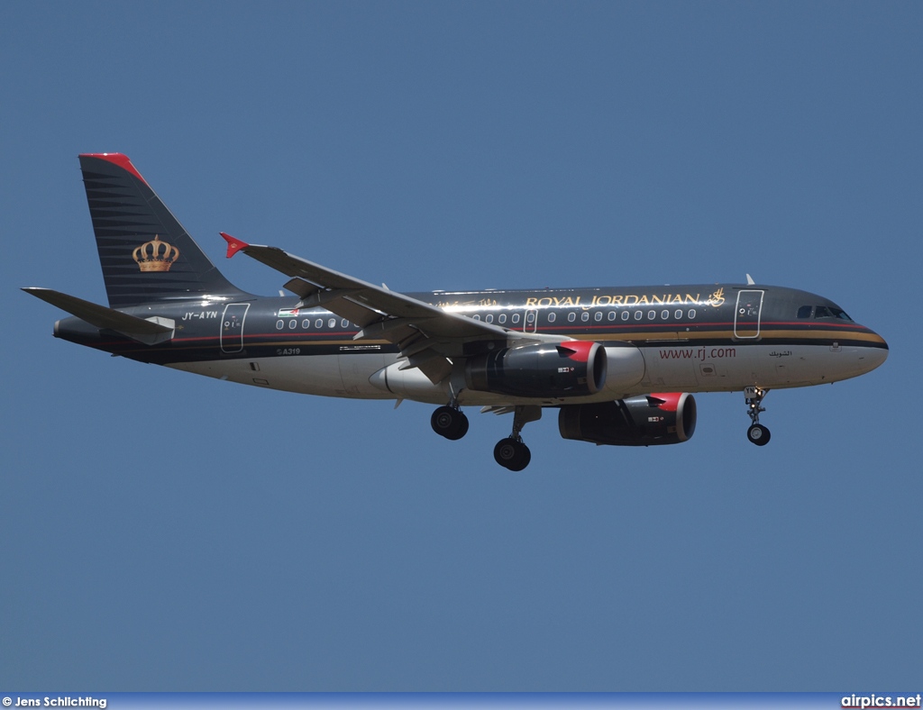 JY-AYN, Airbus A319-100, Royal Jordanian