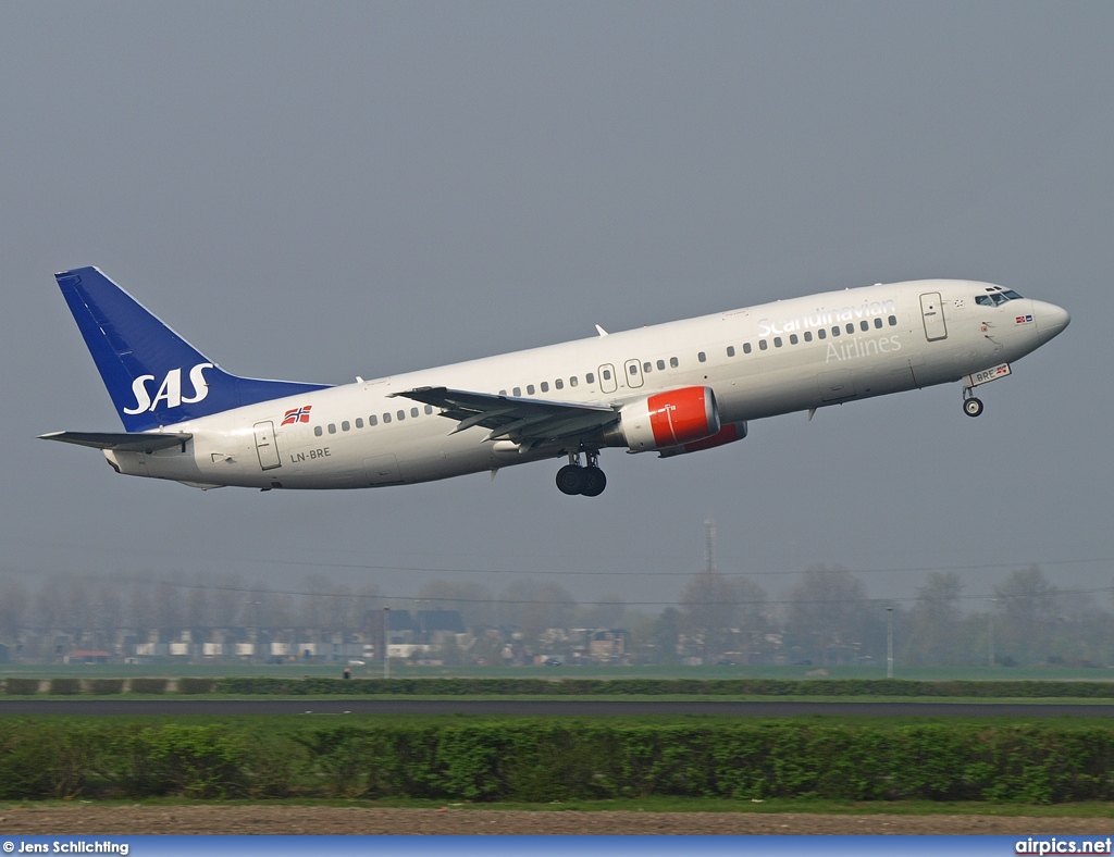 LN-BRE, Boeing 737-400, Scandinavian Airlines System (SAS)