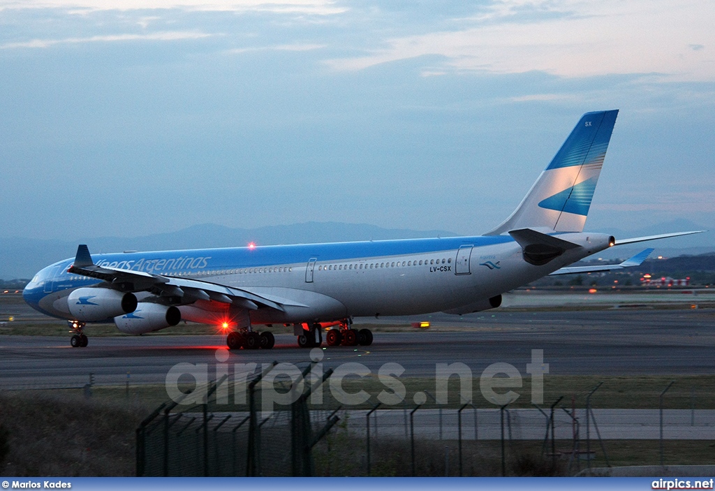 LV-CSX, Airbus A340-300, Aerolineas Argentinas