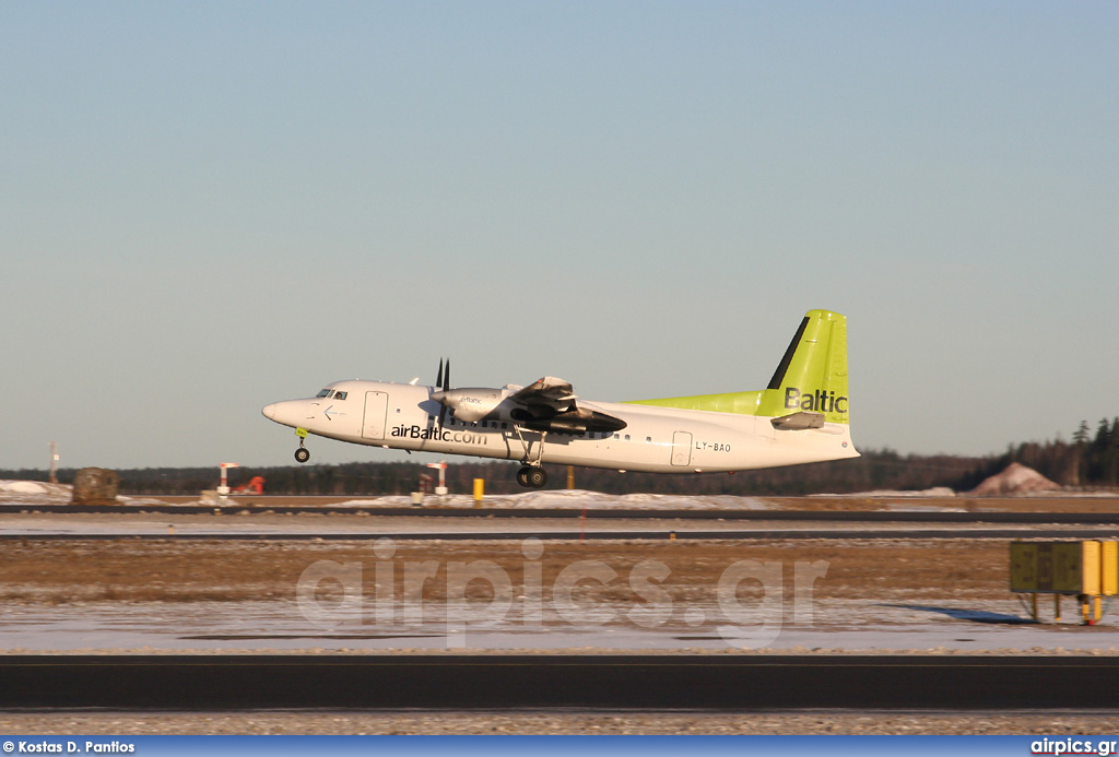 LY-BAO, Fokker 50, Air Baltic