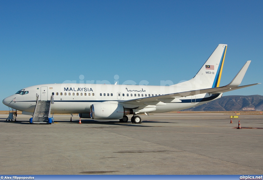 M53-01, Boeing 737-700/BBJ, Malaysian Government