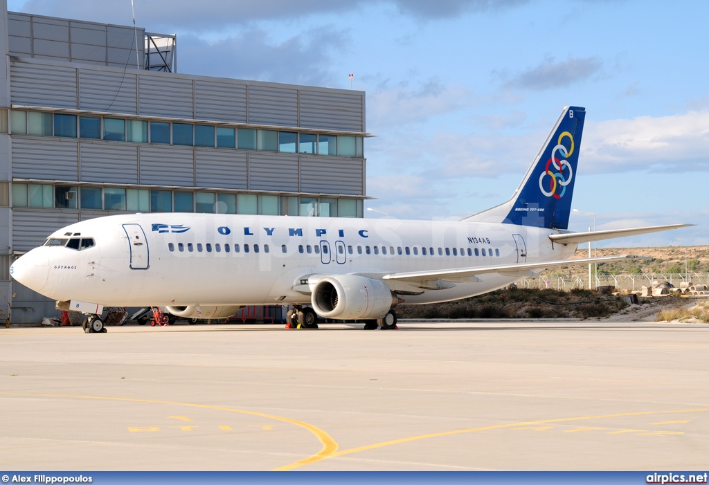 N134AS, Boeing 737-400, Olympic Airlines