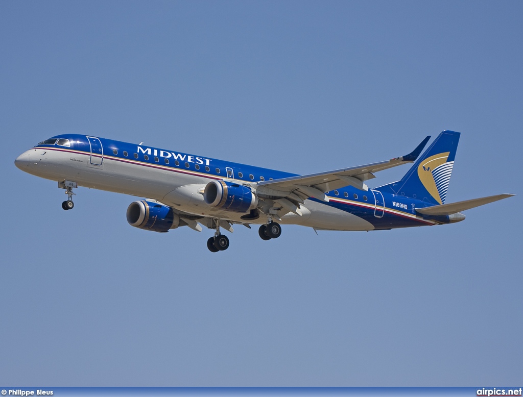 N163HQ, Embraer ERJ 190-100LR (Embraer 190), Midwest Airlines