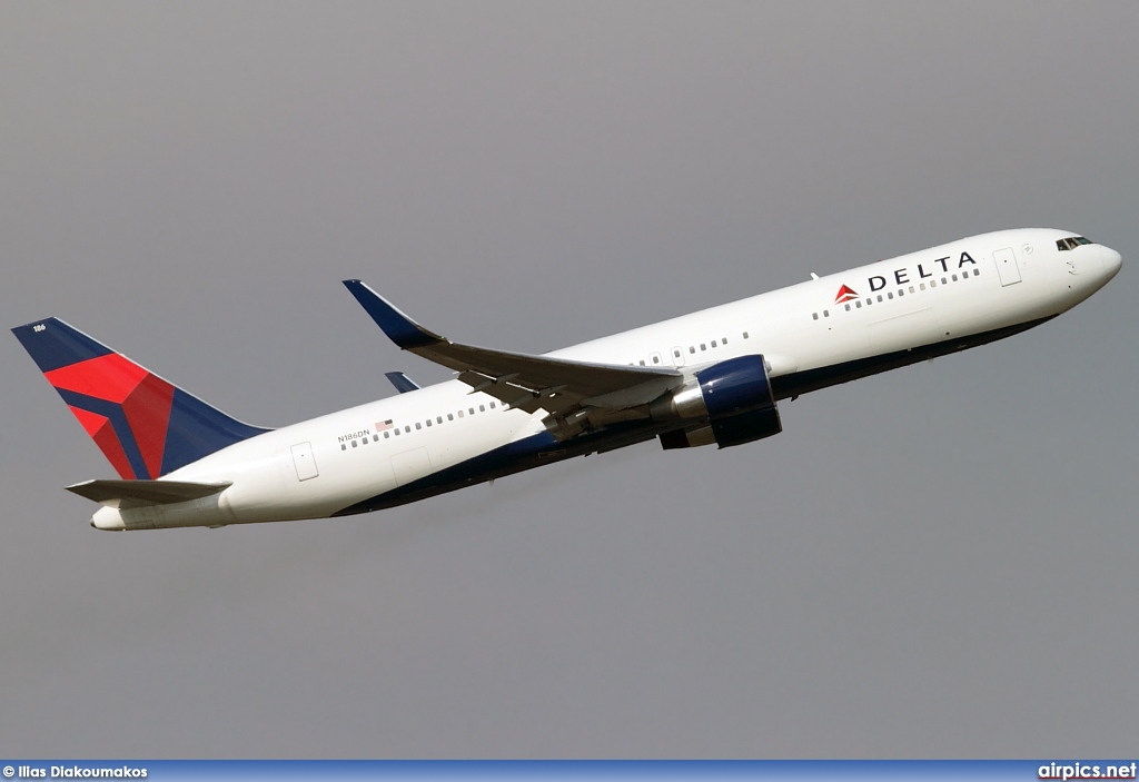 N186DN, Boeing 767-300ER, Delta Air Lines